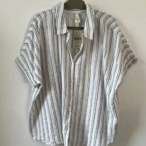 Pact coastal double gauze oversized shirt M/L